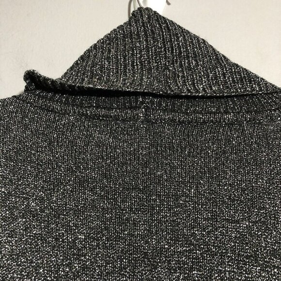 Jeanne Pierre Wool Sweater Lambswool Jumper Women Size M Cowl Mock Metallic Y2K - Picture 4 of 12